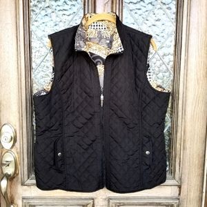 Mountain Lake Black Designer Reversible Vest XL